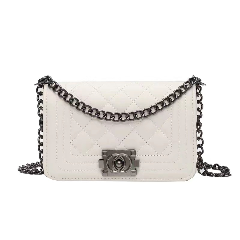 MISCHA Túi Đeo Chéo Da PU Dáng Vuông Nhỏ Màu Trơn Thời Trang Cho Nữ