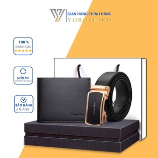 Ví da nam - Combo ví và thắt lưng nam hàng cao cấp kèm túi xách full box và bill