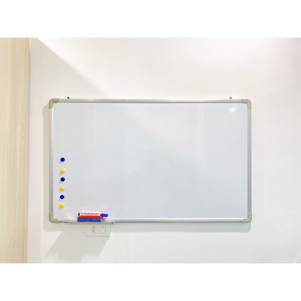 Bảng từ trắng viết bút lông dạ chuẩn HÀN QUỐC  BH 2 năm, Tặng bút dạ, nam châm, bông lau