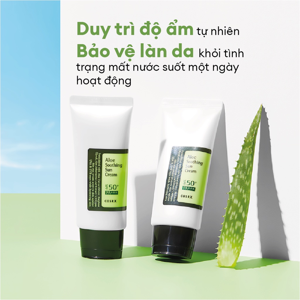 Kem Chống Nắng Lai Chiết Xuất Lô Hội COSRX Aloe Soothing Sun Cream SPF50+ PA+++ 50ml