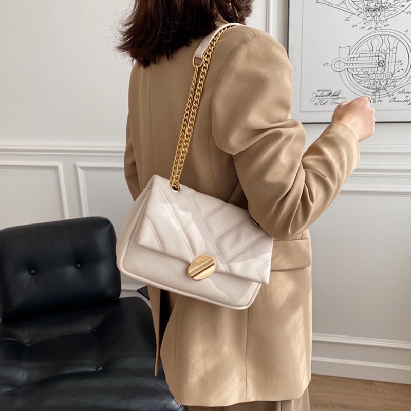 MISCHA Túi Đeo Chéo Vai Bằng Da PU Màu Trơn Thời Trang Sành Điệu Cho Nữ