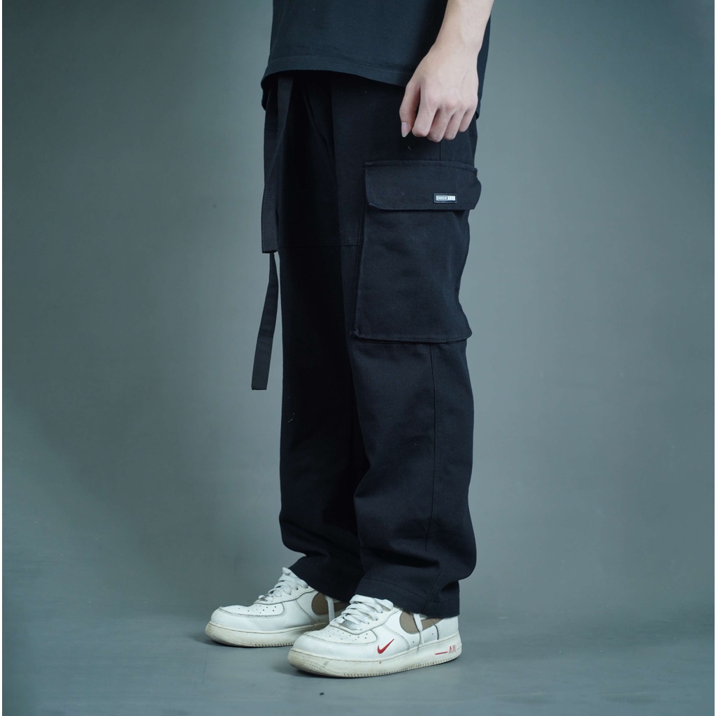 Quần Kaki Hộp Suông Cargo Pants sợi Kaki  cotton định lượng 330gsm Brand NAP