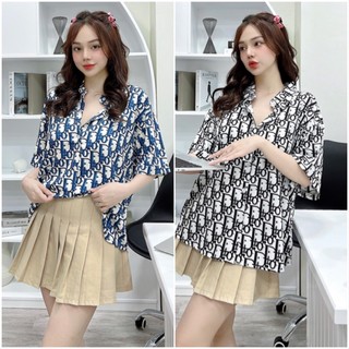 Áo sơ mi Bigsize hoạ tiết 50-100kg chất lụa hàn