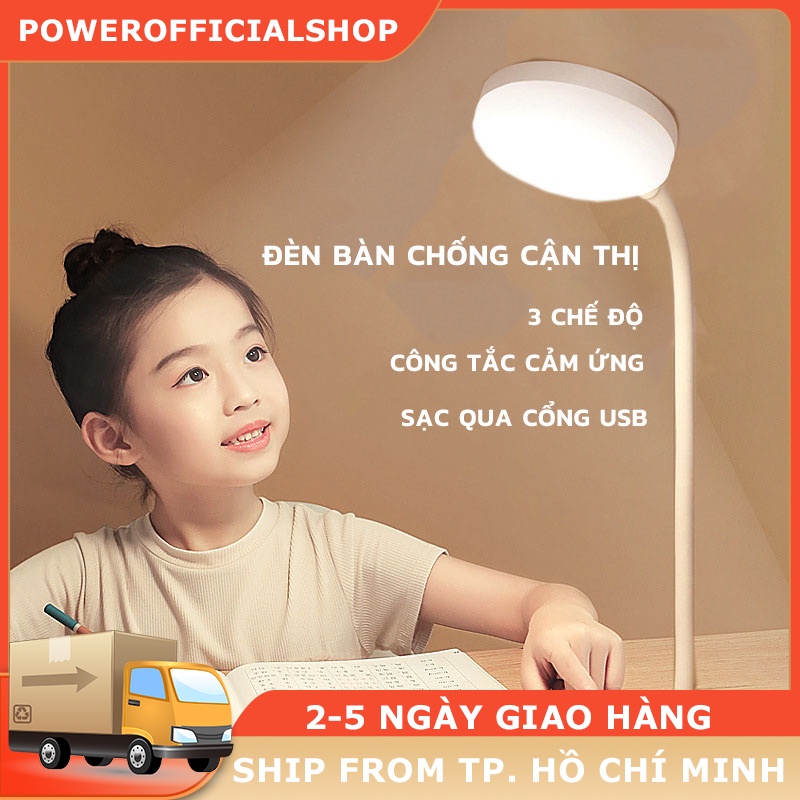 Đèn bàn chống cận thị-Chế độ đọc ba độ sáng Sạc qua USB Đèn bàn xinh xắn, công tắc an toàn đèn bàn màn hình cảm ứng