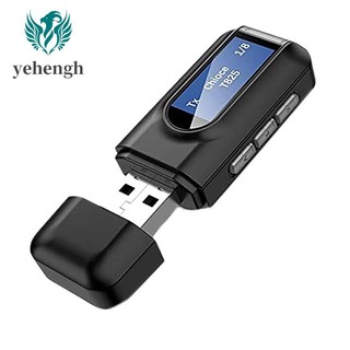 Bộ thu phát bluetooth 5.0 2 trong 1 usb không dây với màn hình lcd cho xe hơi / tv / pc