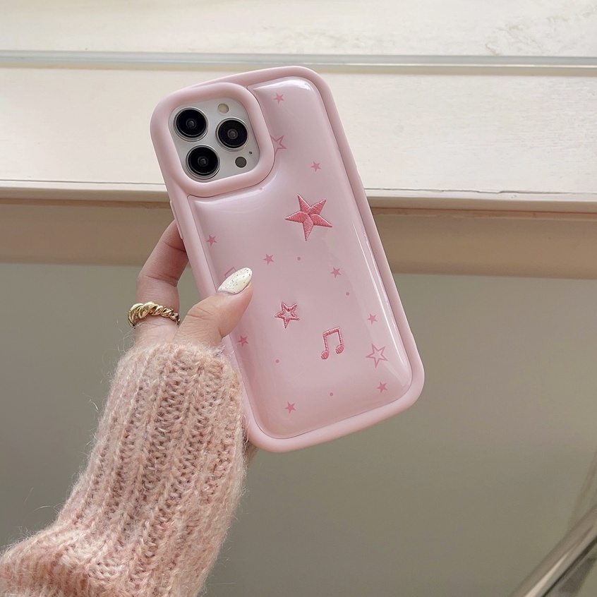 Ốp Điện Thoại Silicon TPU Mềm Hình Ngôi Sao Âm Nhạc Cho iPhone 13 12 11 14 PRO MAX Plus