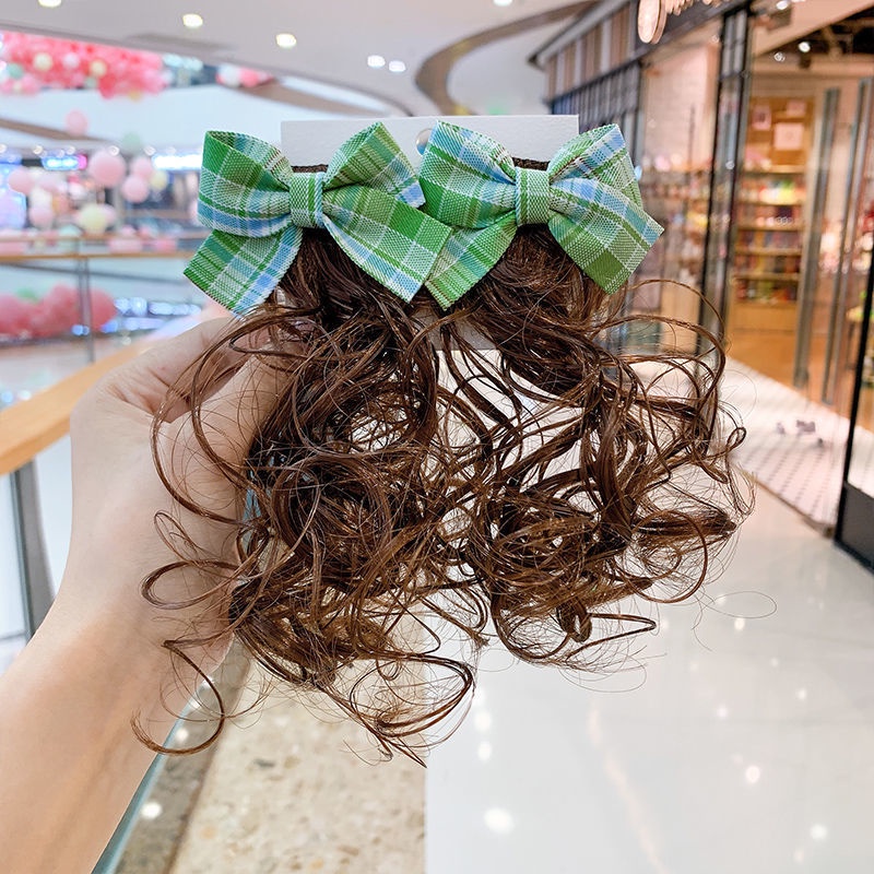 Kẹp Tóc Giả Thắt Nơ Dễ Thương Cho Bé Gái