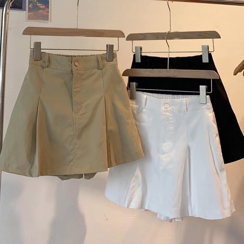 Chân Váy nữ dáng chữ A DÂY KÉO TRƯỚC LƯNG CHUN SAU có quần trong mềm mịn siêu xinh// Thương Thương Shop.