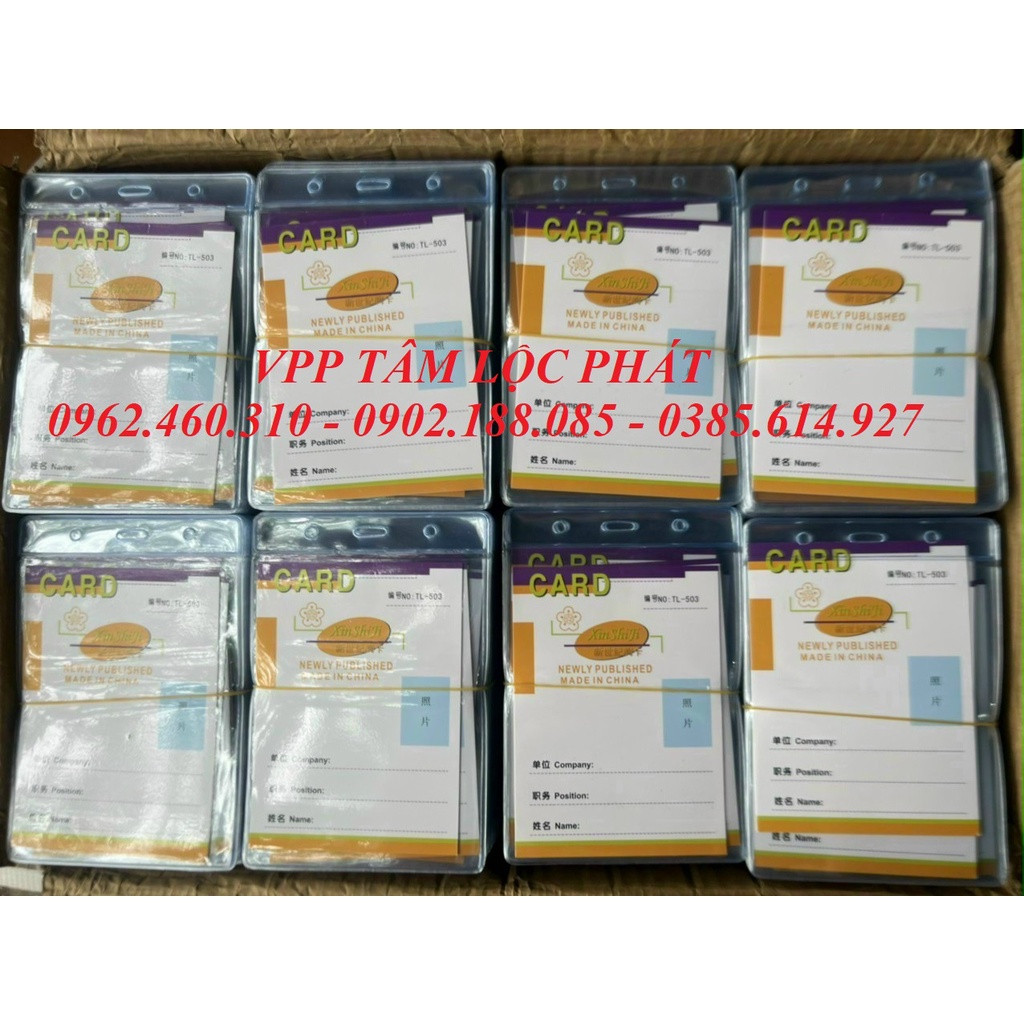 50 BAO THẺ TÊN 503, DỌC, KT 110*160mm  - Thẻ đeo nhân viên