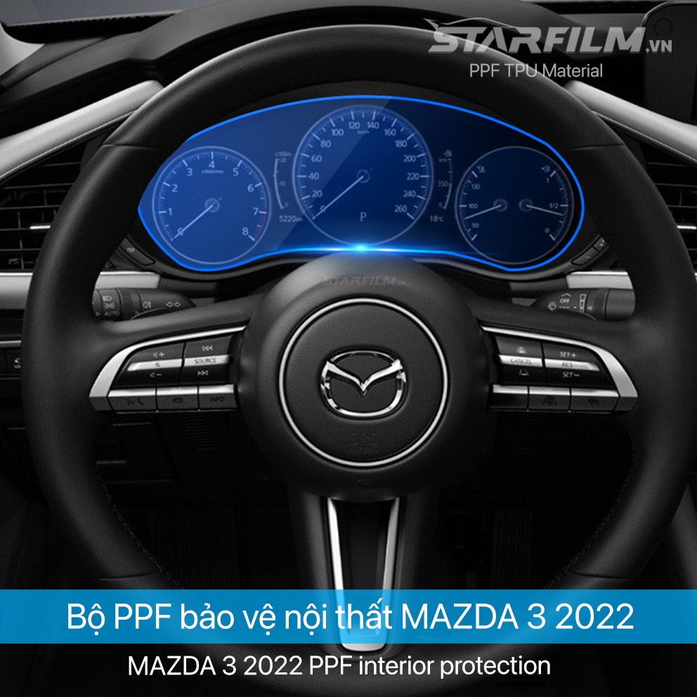 Mazda 3 2021-2022 PPF TPU chống xước tự hồi phục STARFILM