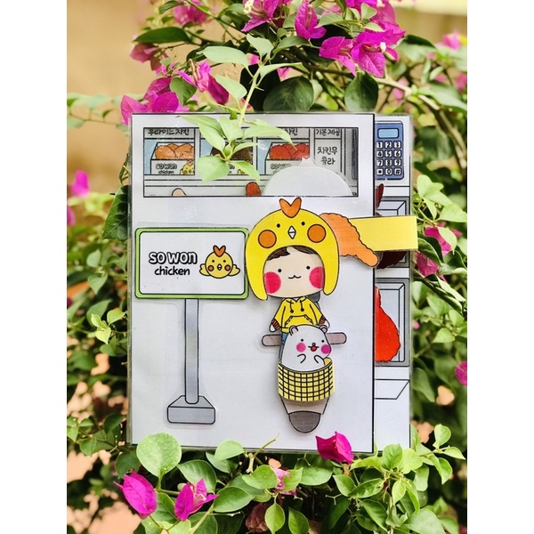 Búp bê giấy tiệm gà rán