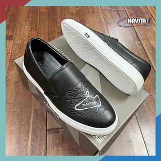 Giày slip on, giày lười da nam K E N Z O Chất liệu da bò thật, lót da.