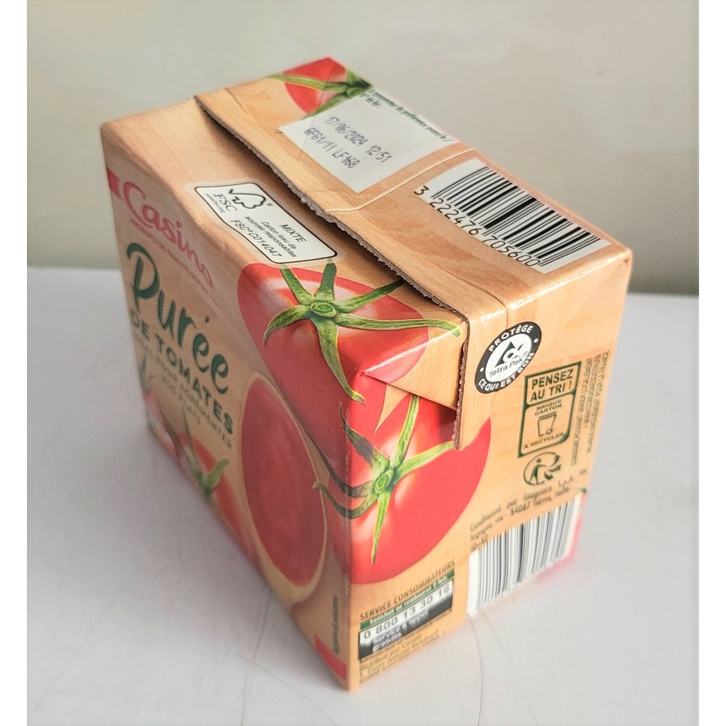 [Hộp giấy 500g] CÀ CHUA NGHIỀN NHUYỄN [Italia] CSN Crushed Tomatoes
