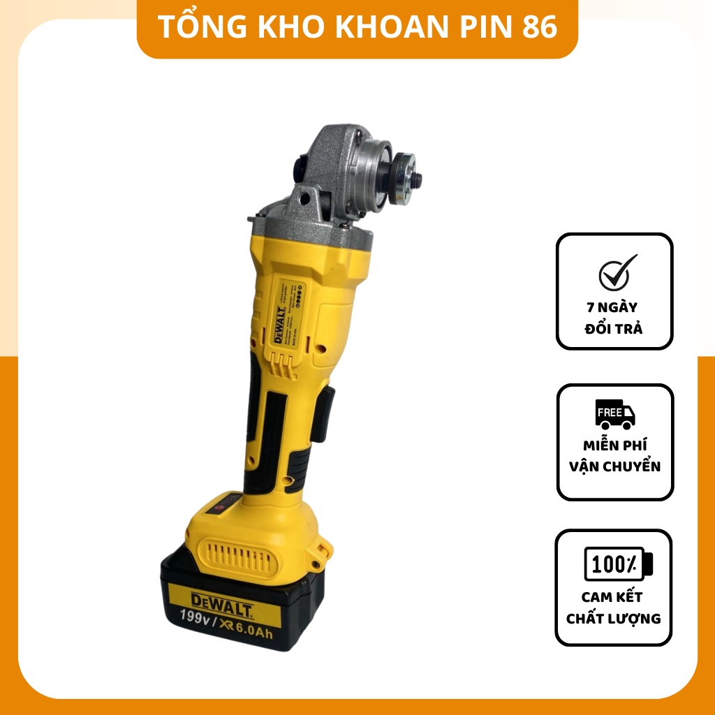 Thân máy mài cầm tay dùng pin phổ thông Makita, Dewalt, Hitachi không chổi than 100% lõi đồng