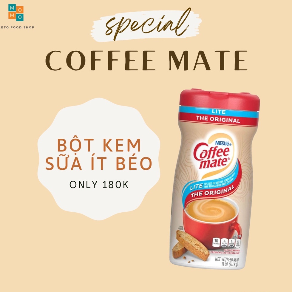 Bột kem béo pha cafe sữa, trà sữa cho người ăn kiêng keto, das, lowcrab