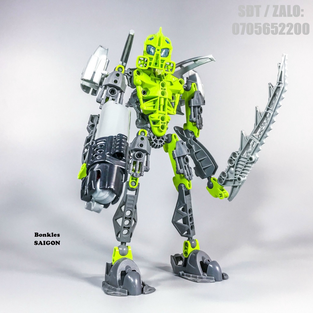 Đồ Chơi Mô Hình Vintage lắp ráp LEGO Bionicle Phantoka 8686 Toa Lewa Chính Hãng Đan Mạch (2008)