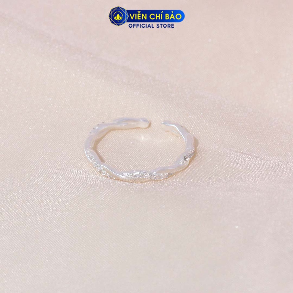 Nhẫn bạc nữ đan xoắn chất liệu bạc 925 free-size thời trang phụ kiện trang sức nữ Viễn Chí Bảo N400769