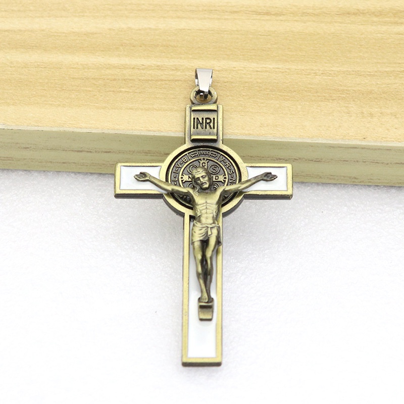 1 Mặt Vòng cổ Hình Thánh Giá Chúa Jesus Saint Benedict Crucifix DIY