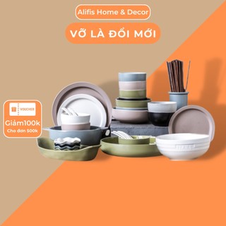 Bộ bát đĩa sứ cao cấp dành cho 8 - 10 người gồm 46 món
