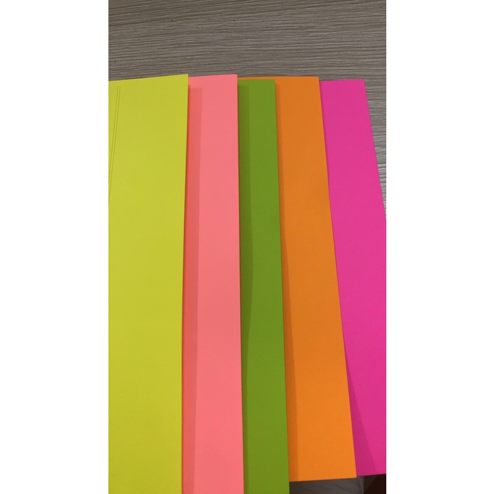 500 tờ giấy A4 màu dạ quang - định lượng 80gsm