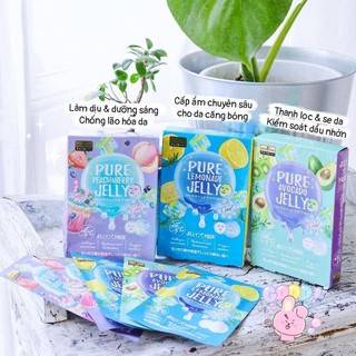 Mặt Nạ Thạch Lạnh Jelly Sexylook Dưỡng Cấp Ẩm Hoa Quả Chanh Bơ Đào Lên Men Bản Đài Nhập Khẩu [HỘP 3 MIẾNG]