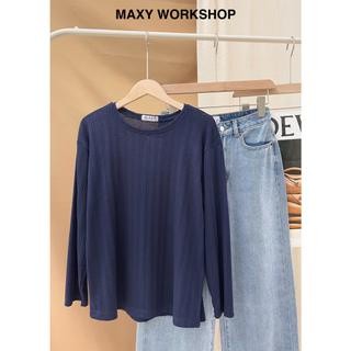 Áo thun nữ dài tay cổ tròn basic Lollipop tee Maxy Workshop