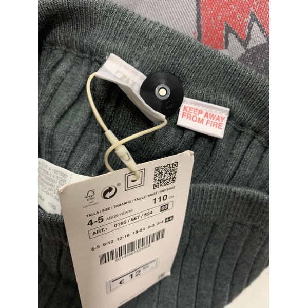 Quần len leggings bé trai/ gái ZR xịn sz 6/9-4/5y