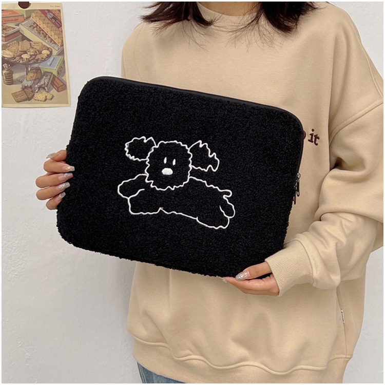 Túi Đựng Laptop Chống Sốc Thêu Họa Tiết Dễ Thương Phong Cách Hàn Quốc Cho 10 11 13 inches