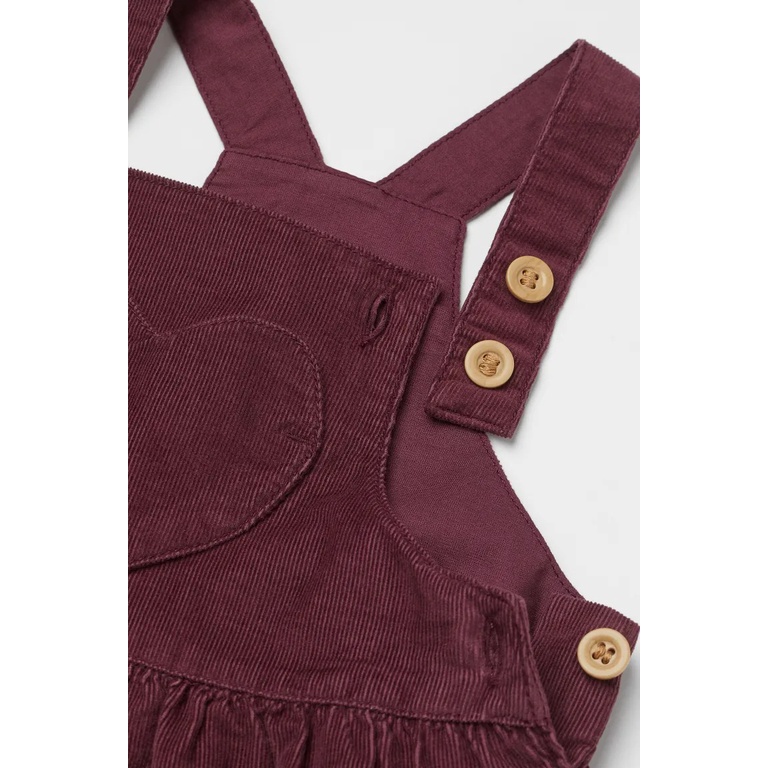 Váy Yếm nhung đỏ HM H&M _ hàng chính hãng Anh