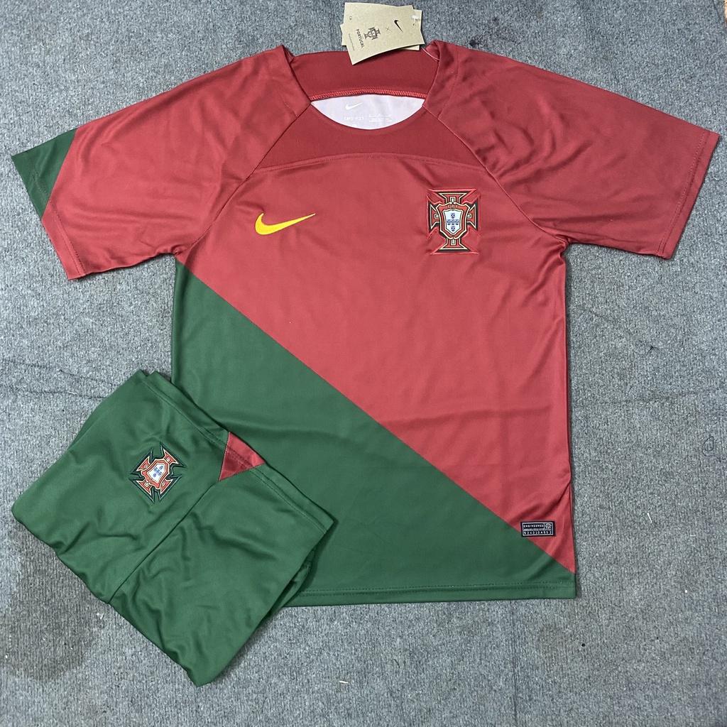 Rẻ Vô Địch - Bộ Quần Áo bóng đá Đội Tuyển Bồ Đào Nha Sân Nhà 2022 - Hàng Thái Chuẩn thi đấu