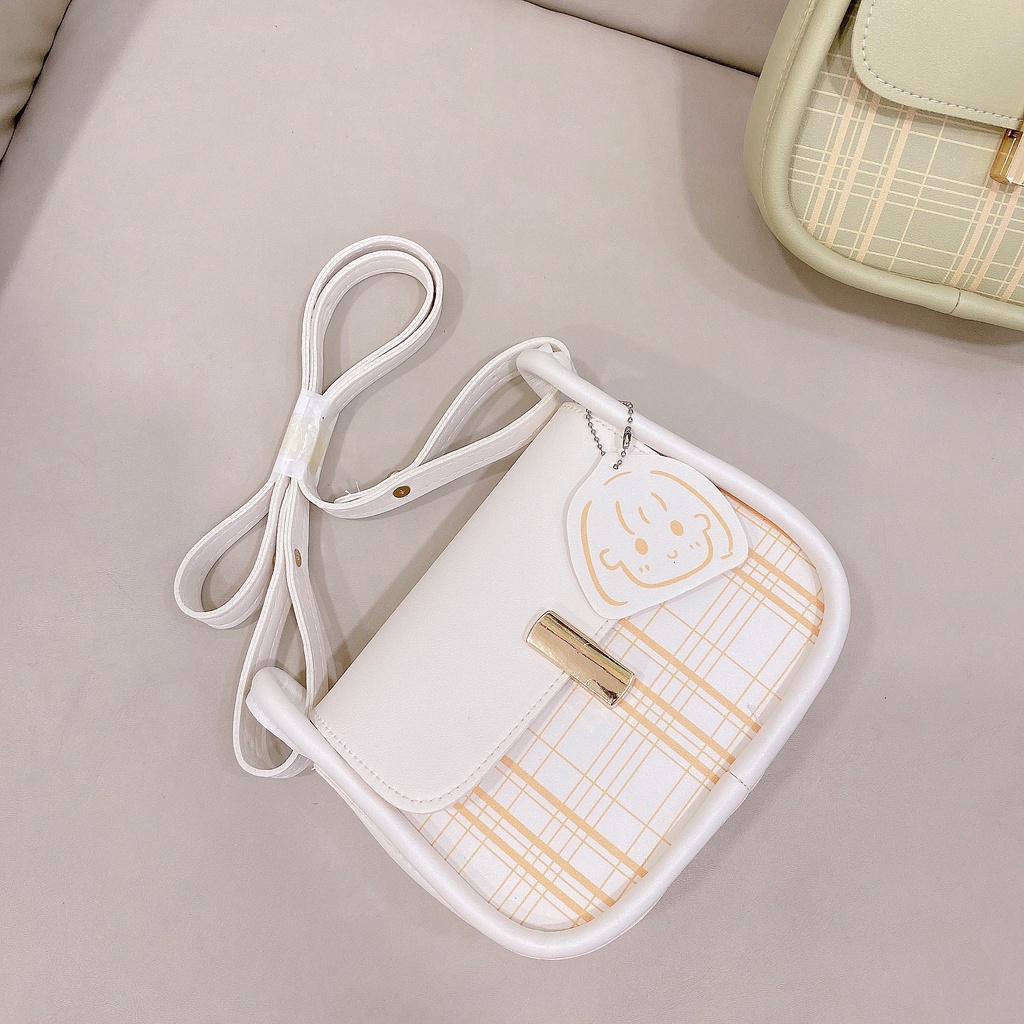 Túi đeo chéo túi xách nữ họa tiết kẻ sọc chất da cao cấp SMN441