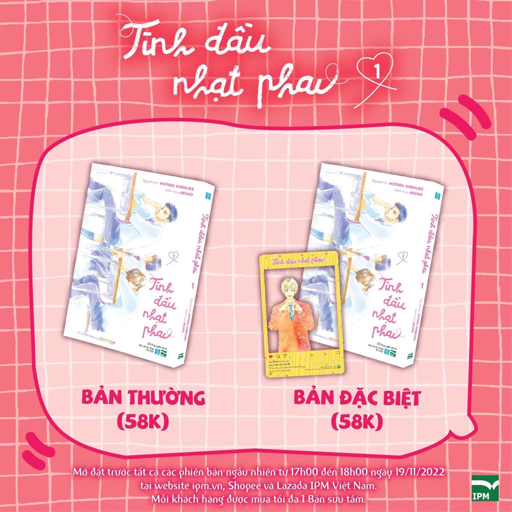 Truyện - Tình Đầu Nhạt Phai - Tập 1 - Bản Thường Và Bản Đặc Biệt