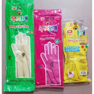 Găng tay cao su cầu vồng hàn quốc/ hợp thành dùng rửa chén, rửa bát