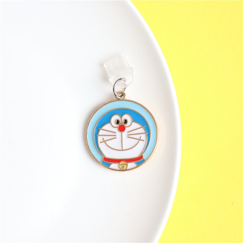 Nút Bịt Chống Bụi Chống Bụi Cho Cổng Sạc Điện Thoại Di Động Hình Mèo Máy Doraemon
