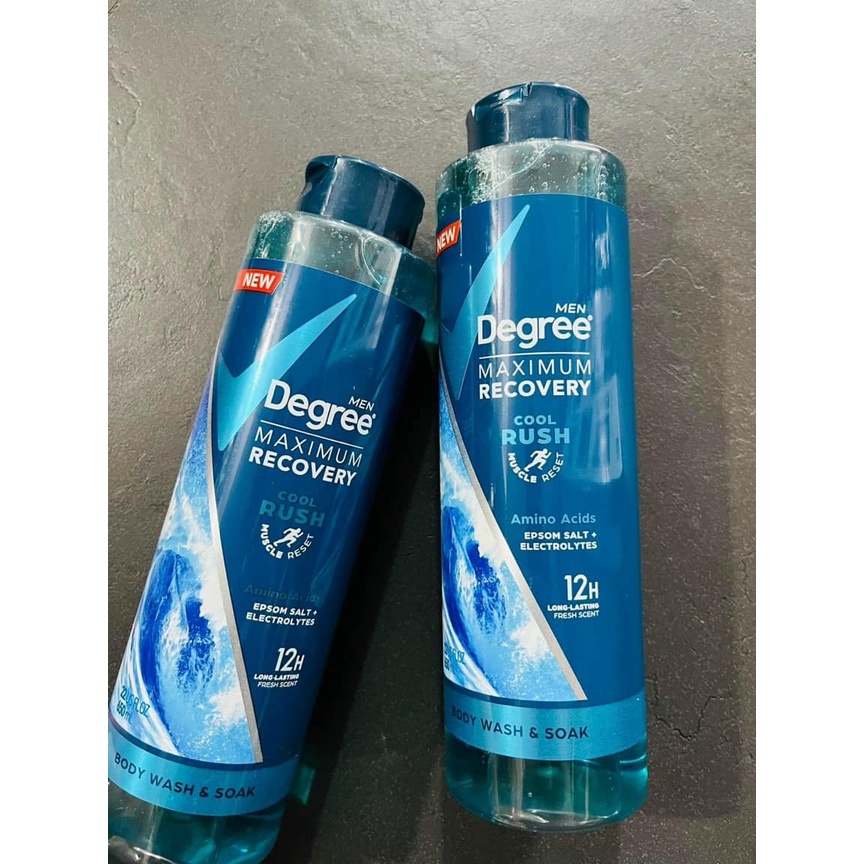 SỮA TẮM CHO NAM DEGREE MAXIMUM RECOVERY COOL RUSH BODY WASH & SOAK CỦA MỸ - 13577