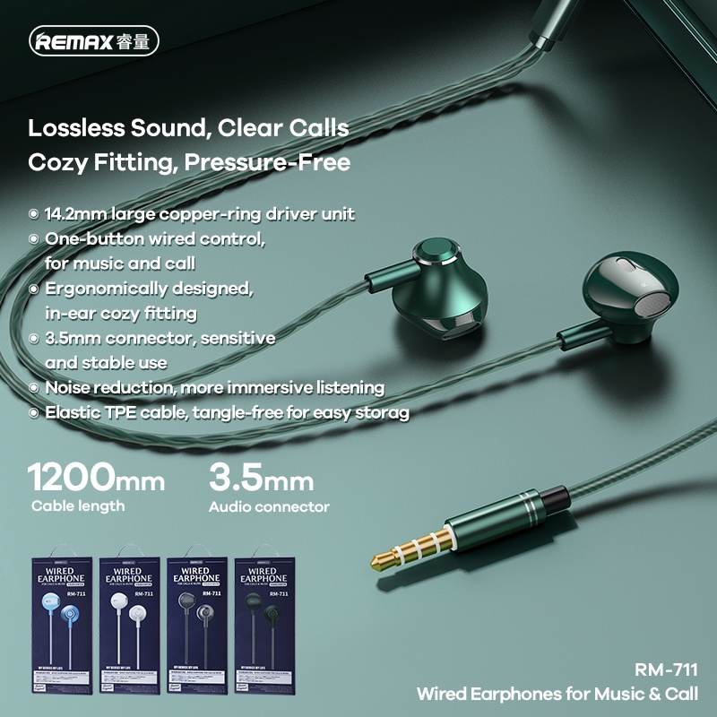 Tai nghe nhét tai REMAX tích hợp microphone