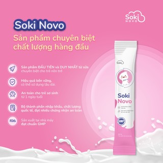 Bột Hòa Tan SOKI NOVO Giảm Nôn Trớ Cho Trẻ, Nâng Cao Đề Kháng, Cân Bằng Hệ Vi Sinh - Gói 3g