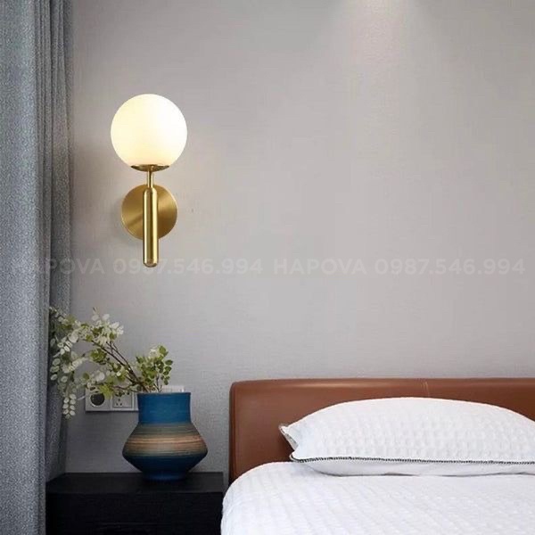 Đèn ngủ treo tường, đèn tường trang trí HAPOVA ZIKS 1730 + Tặng kèm bóng led AS Vàng