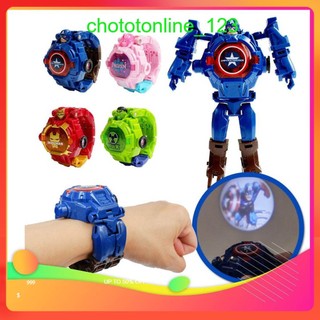 Đồ chơi đồng hồ biến hình siêu nhân robot trẻ em cho bé có đèn zl8525 - robot biến hình - thị trấn đồ chơi