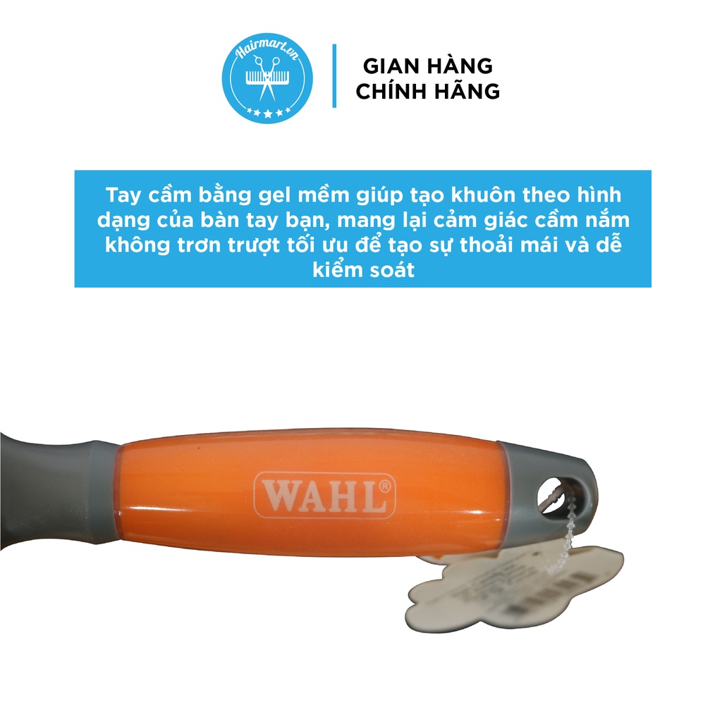 Lược chải hai lưỡi DE-SHEDDER chống rụng lông chó mèo chính hãng Wahl bàn chải lông rụng - Hair Mart