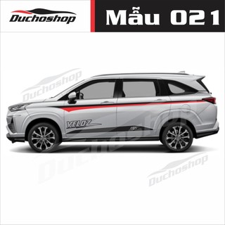 Tem dán xe Toyota Veloz mẫu thể thao ms02