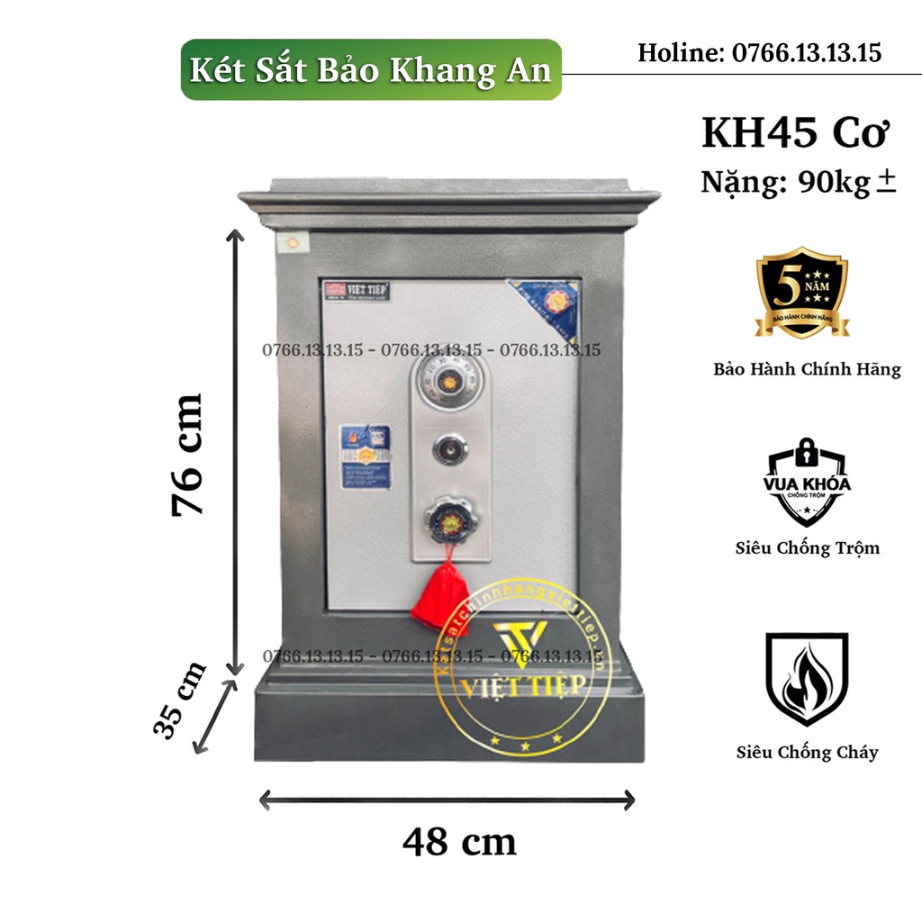 Két Sắt Việt Tiệp KH45 Xám , HN Liên Hệ 0766131315 Để Được Free Ship