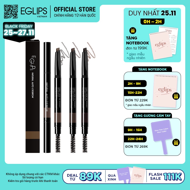 Kẻ mày Eglips Natural Auto Eyebrow (đầu tam giác) 0.3g