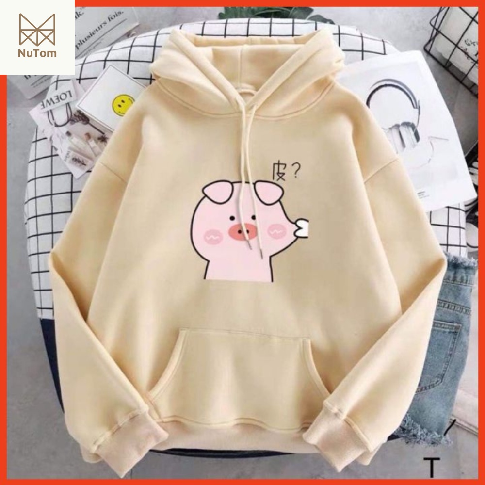 Nhiều Mẫu: Áo Hoodie Nữ Unisex NuTom Official Có Mũ Dễ Thương, Áo Nỉ Thu Đông Nữ Chất Nỉ Ấm Áp Mềm Mại In Chibi Mèo Noel | BigBuy360 - bigbuy360.vn