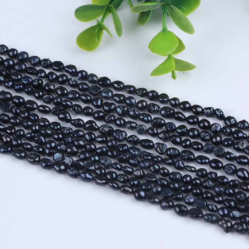 Hạt Ngọc Trai baroque Tự Nhiên Màu Đen 4-5mm Làm Trang Sức