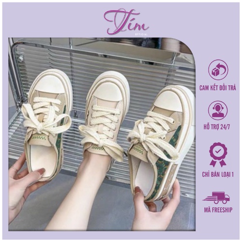 ẢNH THẬT SHOP TỰ CHỤP- Giày sục vải thể thao 3 phân, Giày đạp gót thể thao dáng mới 2022 (hàng loại 1)