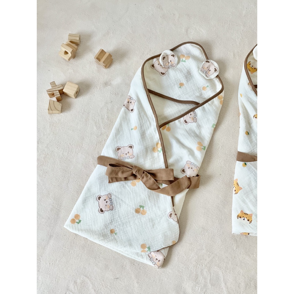 Ủ Choàng Cho Bé Sơ Sinh Bessla 4 Lớp Mềm Mại Thoáng Khí Ưu Ái Cho Làm Da Của Bé An Toàn Giá Rẻ