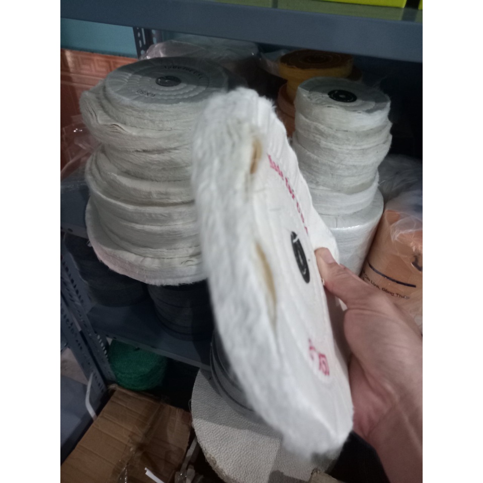 Bánh vải cotton trắng/vàng USA 50 lớp