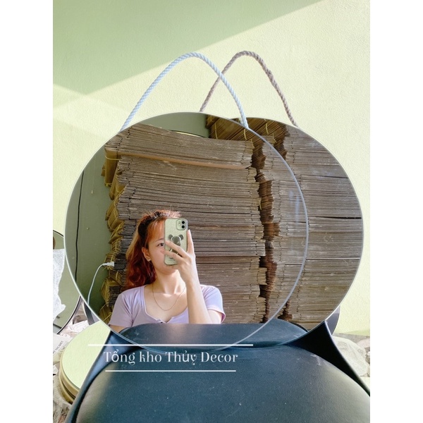 Gương treo dây đay Decor ⚡𝐒𝐀̆̃𝐍 𝐇𝐀̀𝐍𝐆 𝐒𝐇𝐈𝐏 𝐍𝐆𝐀𝐘⚡ Gương treo dây xịn xò