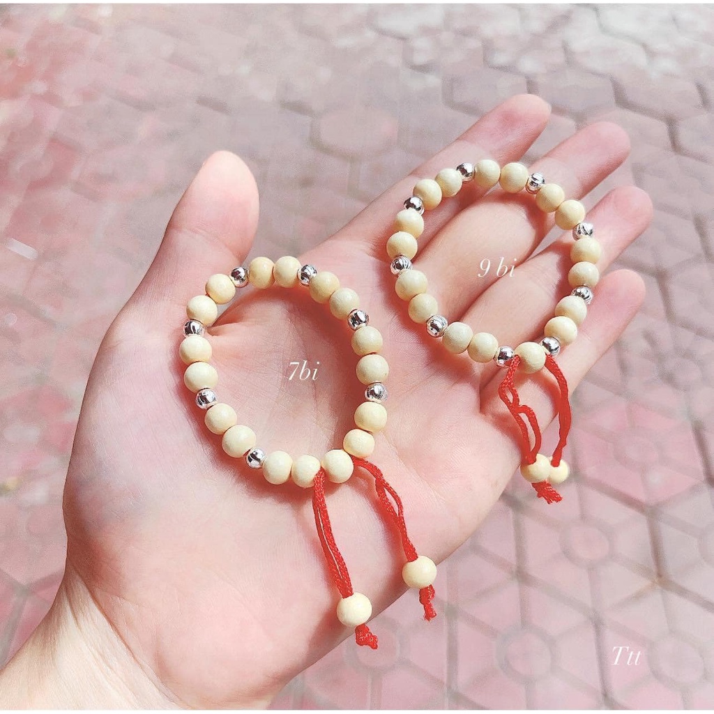 Vòng dâu tằm bi bạc ta trẻ em